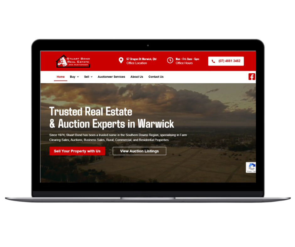 After image of stuart bond real estate website design
