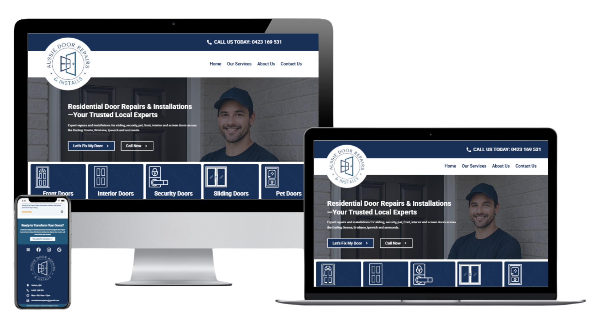 Modern handyman, tradie websites built by Ivory Websites